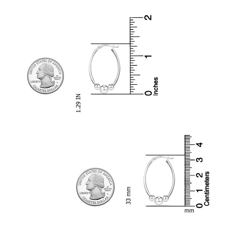 LeCalla أقراط هووب ليت-ويغت مرصعة بالذهب الأبيض من ليكالا للنساء المراهقات - Image 4